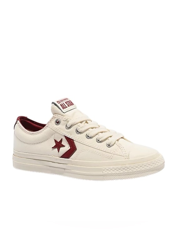 Converse Shoes - Converse Star Player 76 Egret & Park Red Shoes Size Men’s 8.5/ 10 Women’s NWT